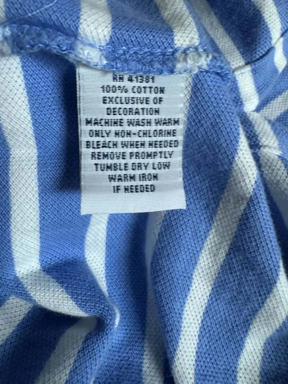 Polo Ralph Lauren Men's Polo Shirt M Blue White Striped Cotton Embroidered